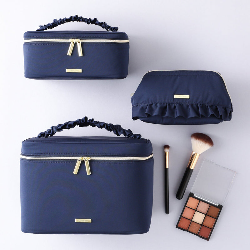 Frill Round Pouch  Navy