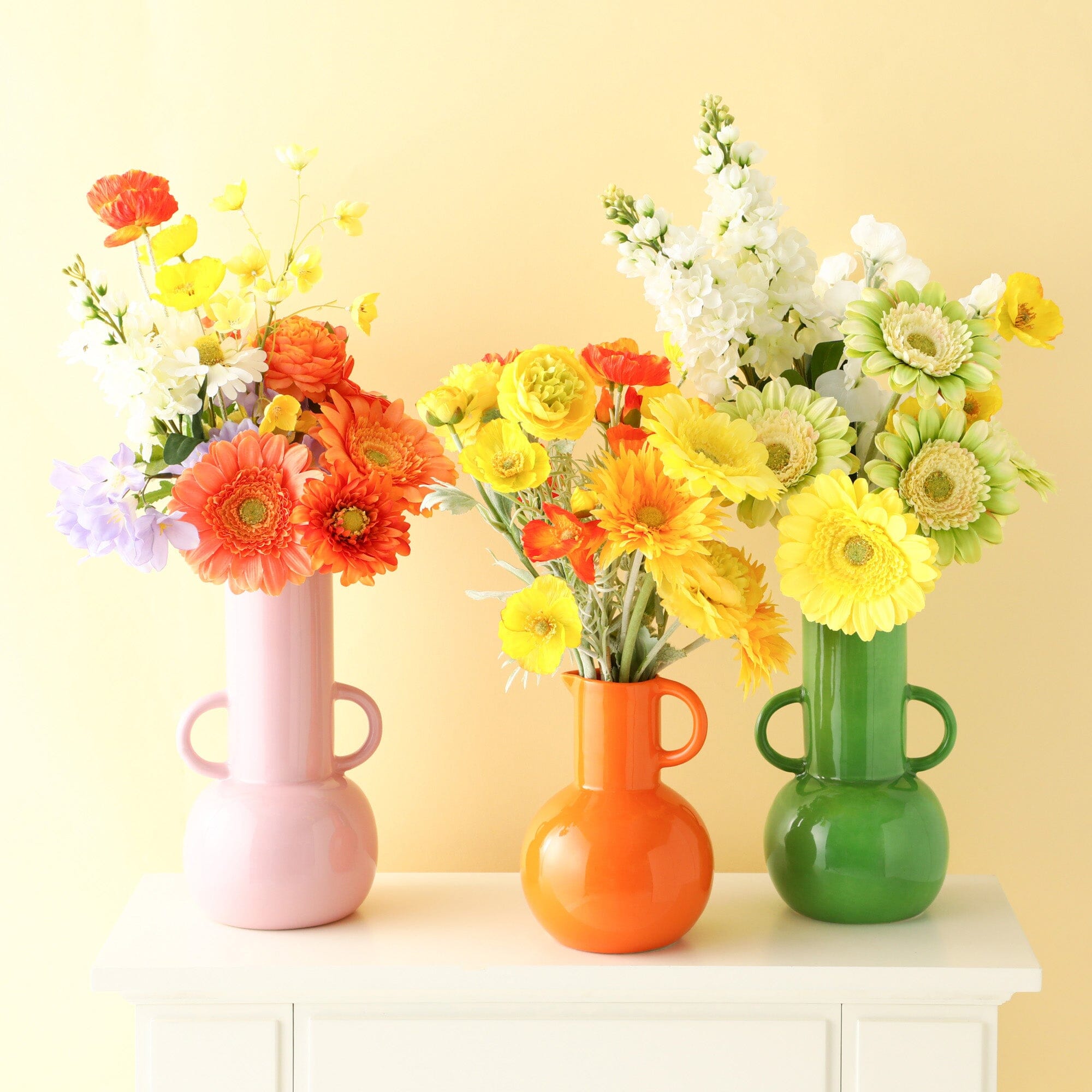 Ceramic Pop Flower Vase Large Pink