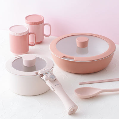 Go Table Pot And Pan Variety 5-Piece Set Pink