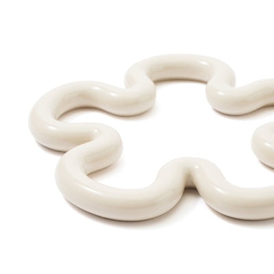 Trivet Flower Medium Ivory