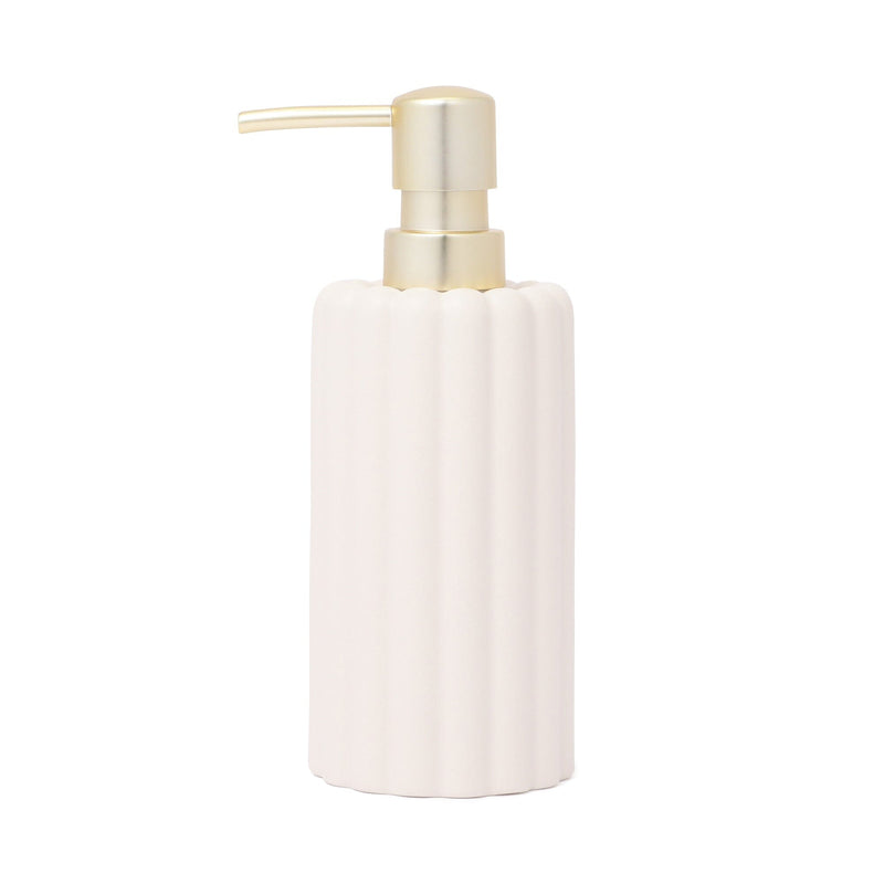 Scalloped Kitchen Dispenser Matte White