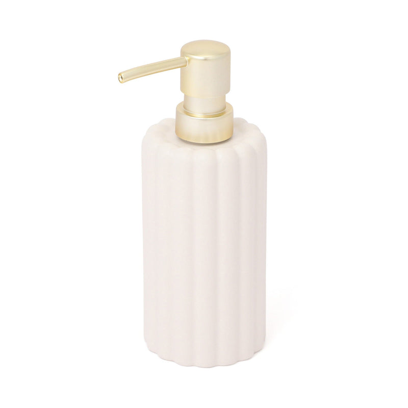Scalloped Kitchen Dispenser Matte White