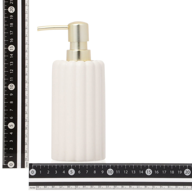 Scalloped Kitchen Dispenser Matte White