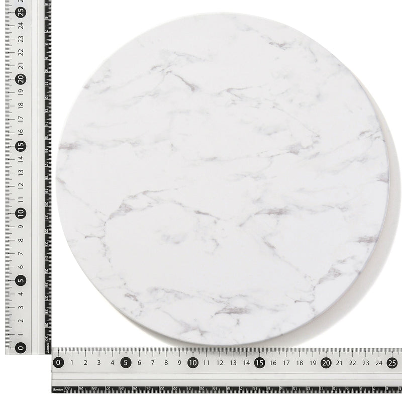 Trivet Large Round Marble White