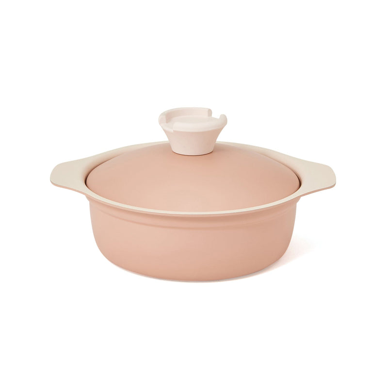 Bicolor Lightweight Cooking Pot 18cm Pink