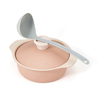 Bicolor Lightweight Cooking Pot 18cm Pink