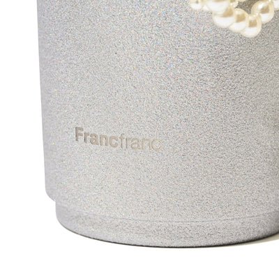 Stainless Steel Tumbler With Charm Glitter Silver