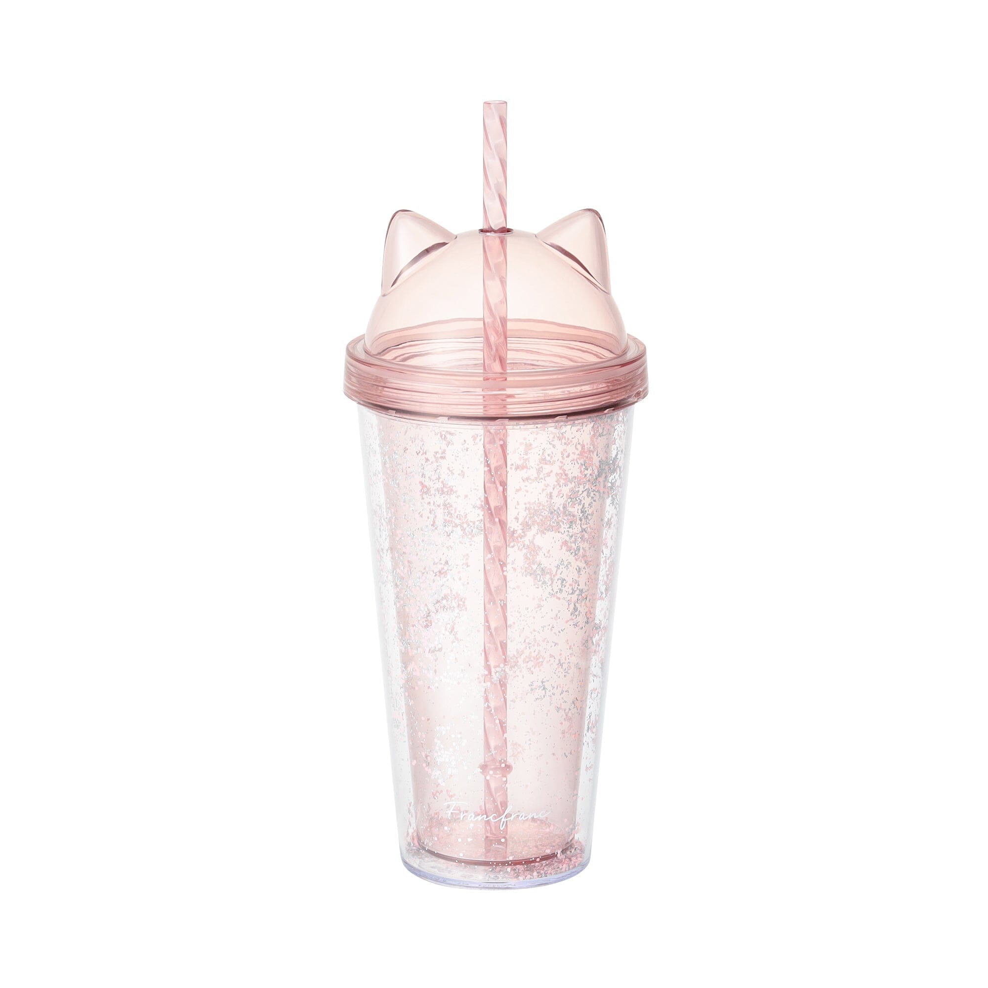 Cat Plastic Tumbler Pink