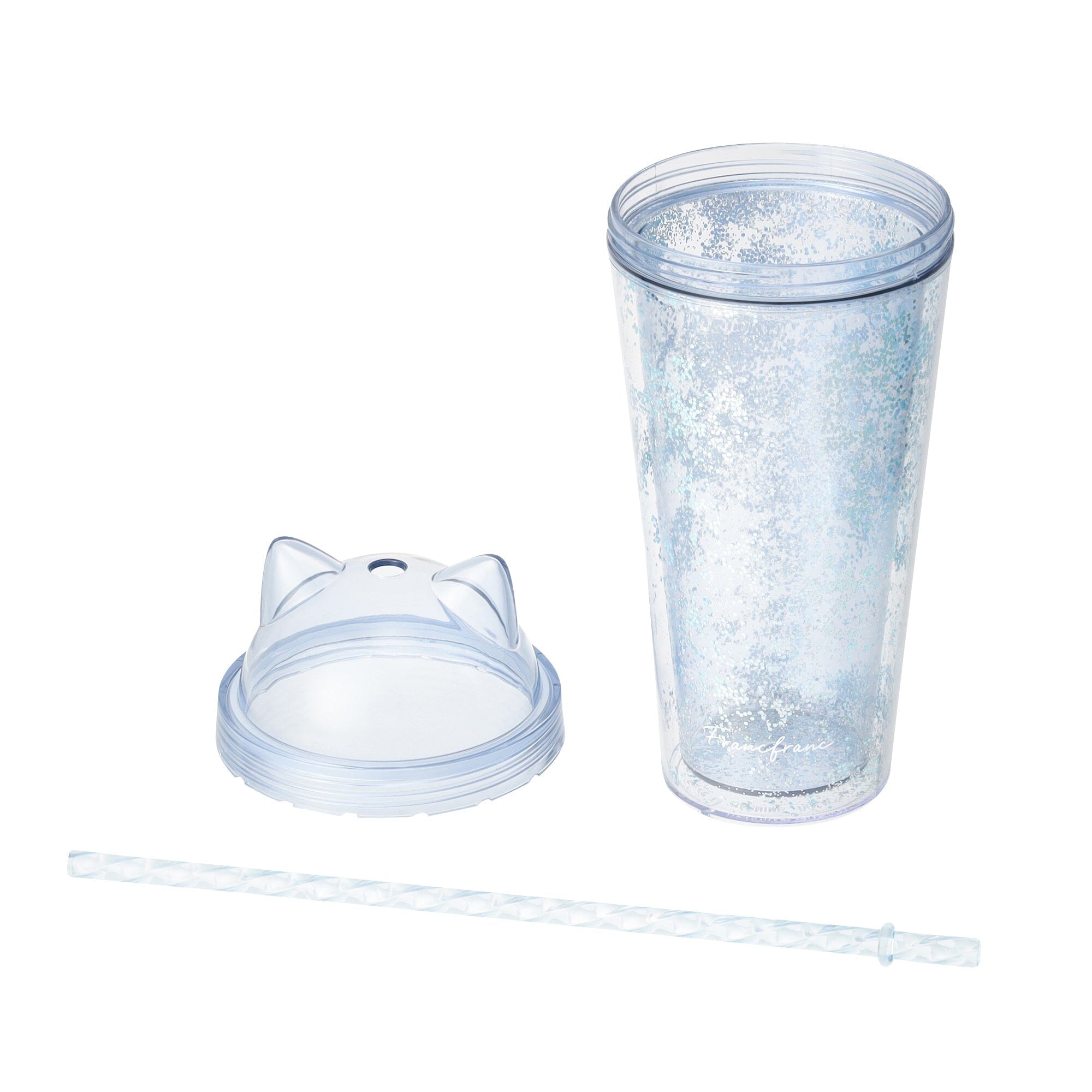 Cat Plastic Tumbler Light Blue