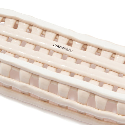 Ceramic Cutlery Case Ivory