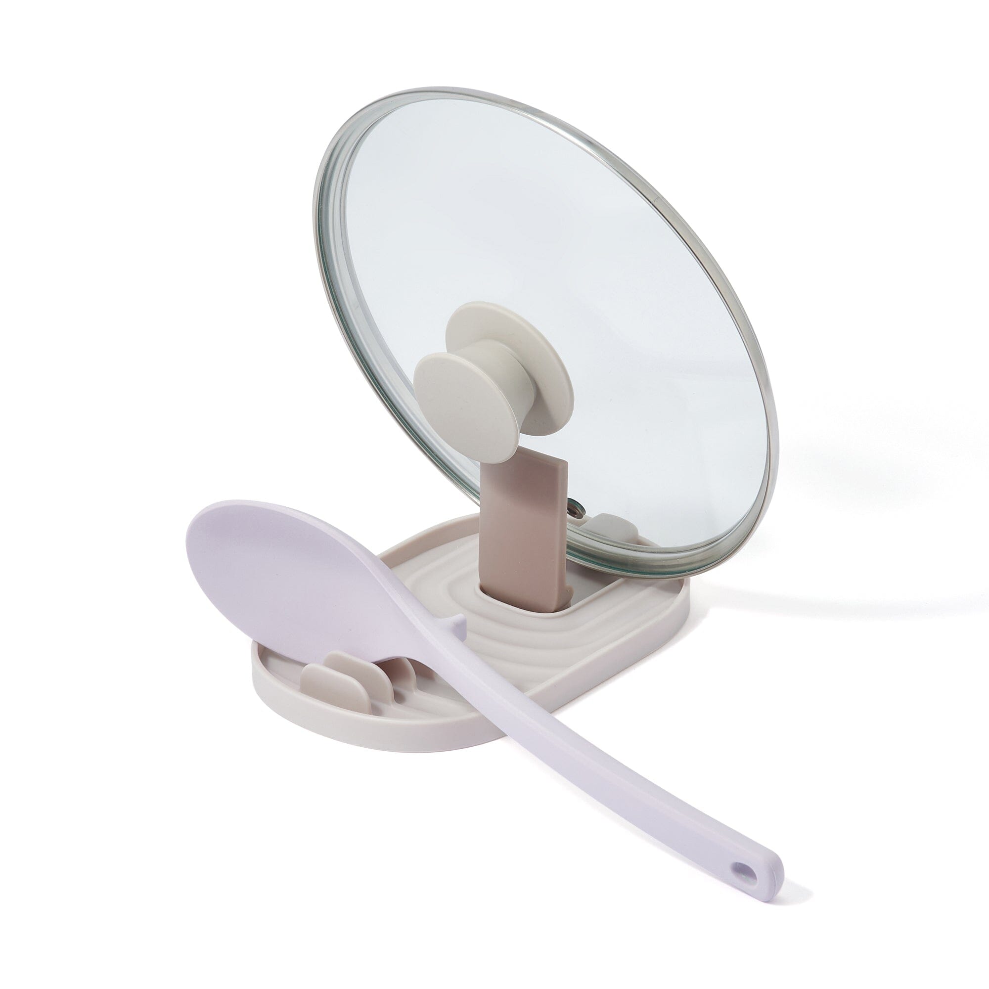 Pot Lid And Ladle Rest Gray