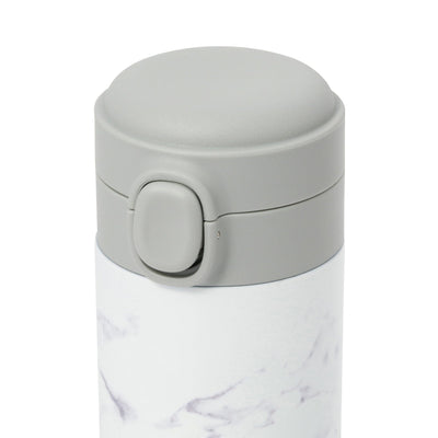 One-Touch Stainless Steel Bottle 350Ml Marble White