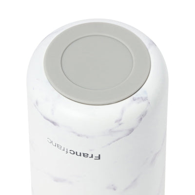 One-Touch Stainless Steel Bottle 350Ml Marble White