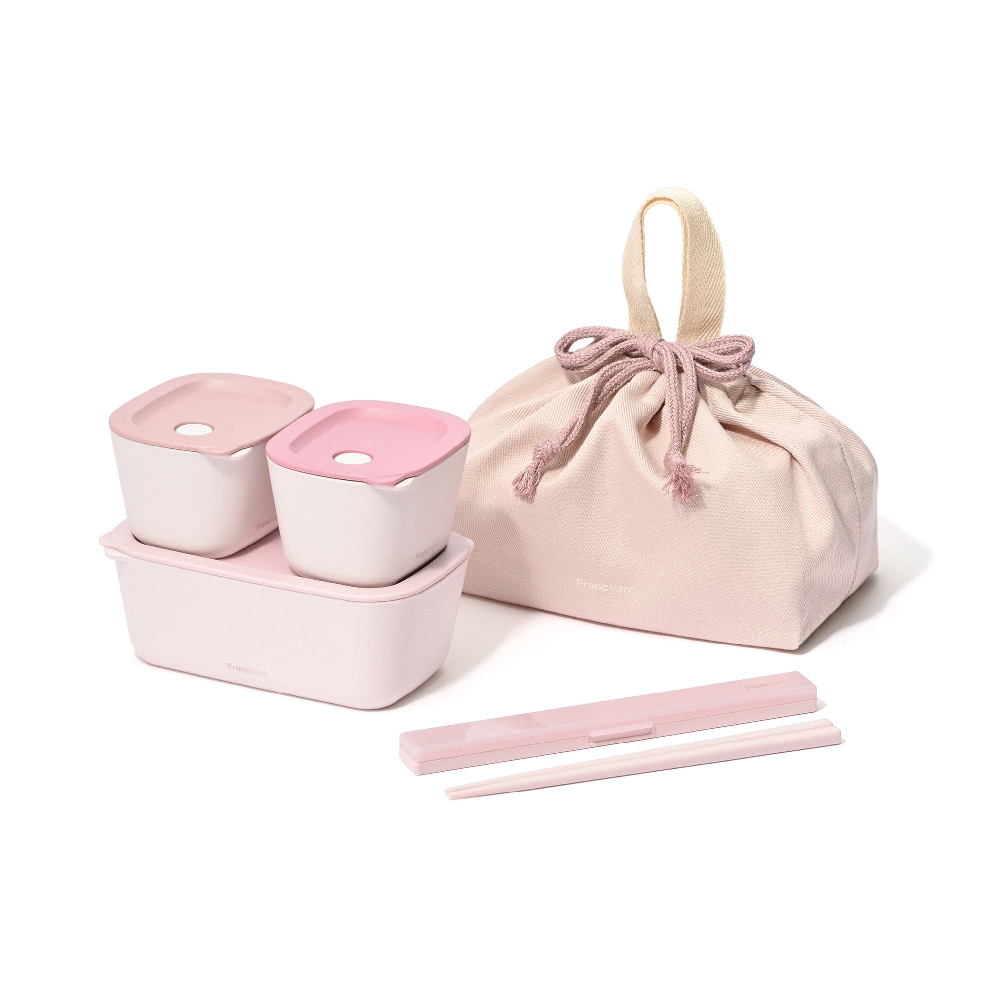 Lunch Box Complete 5-Piece Set Pink