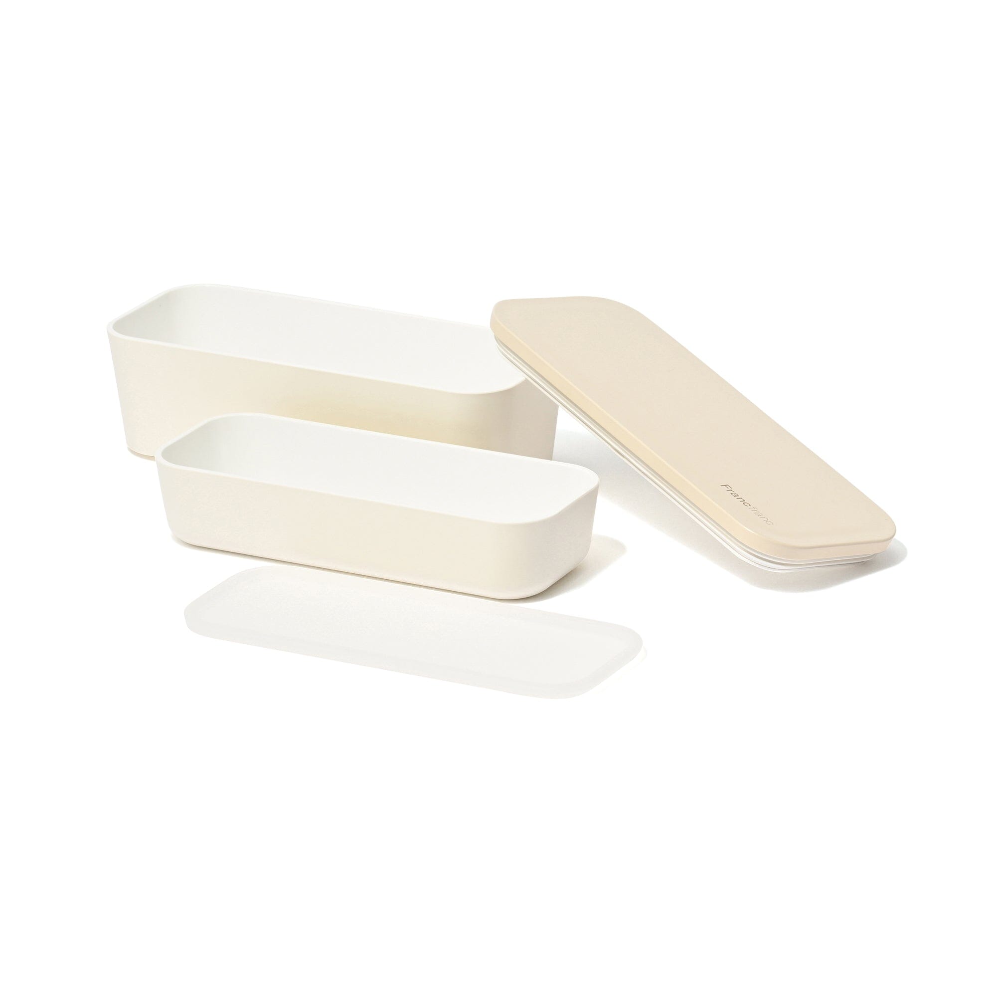 Logo Lunch Box 2 Tiers Ivory