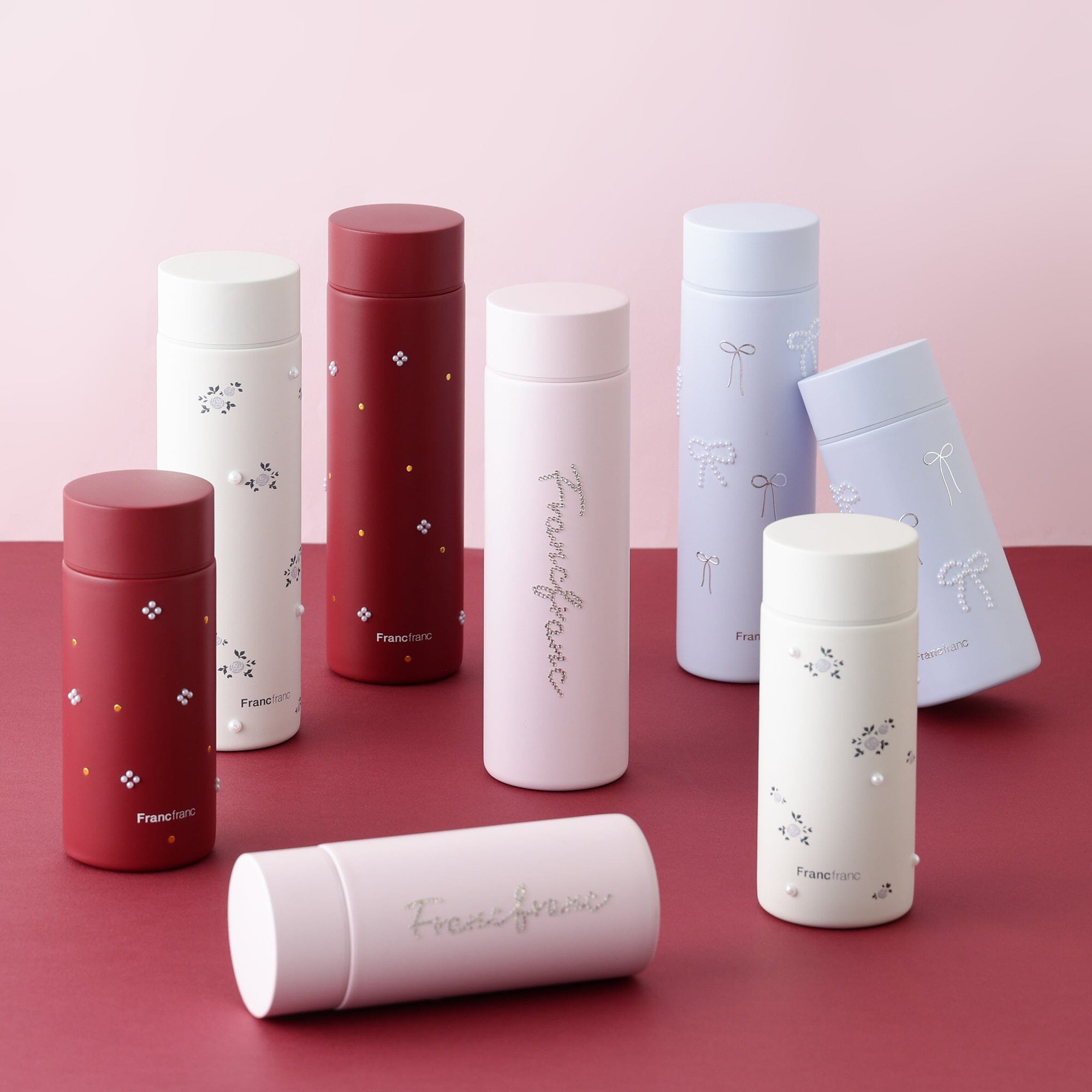 Pearl Stainless Steel Bottle 350Ml Red