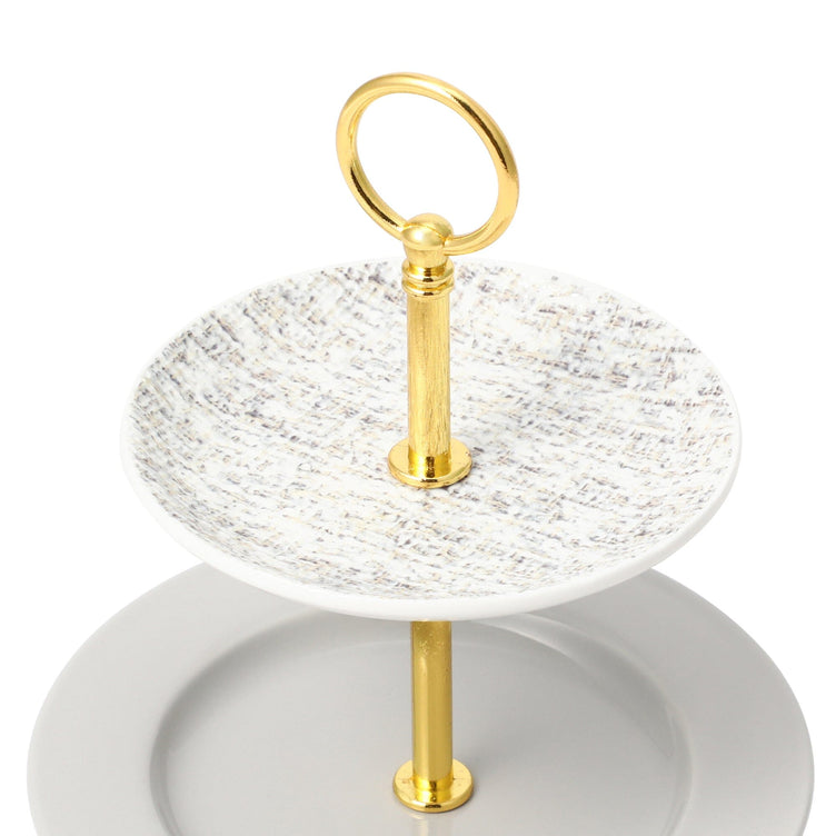 Tweed Cake Stand Gray