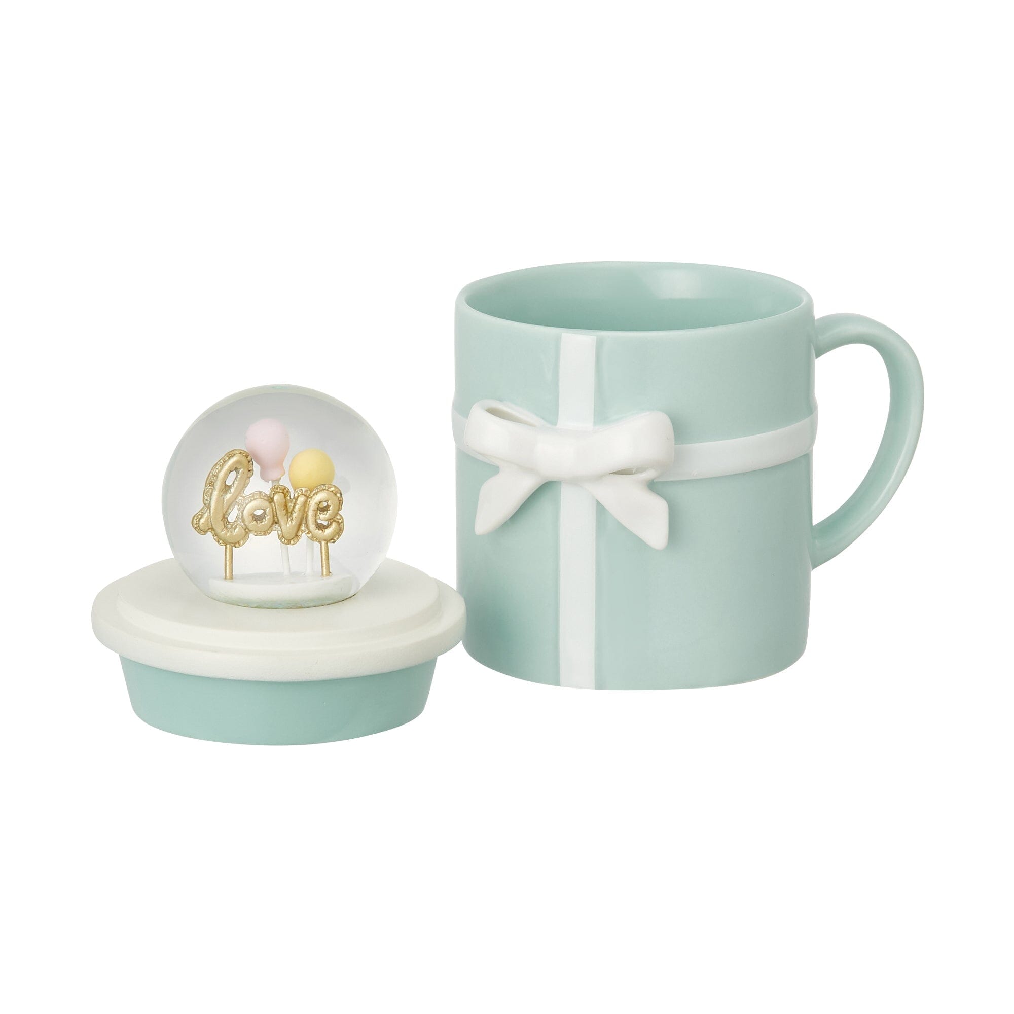 Ribbon Mug & Snow Globe Blue