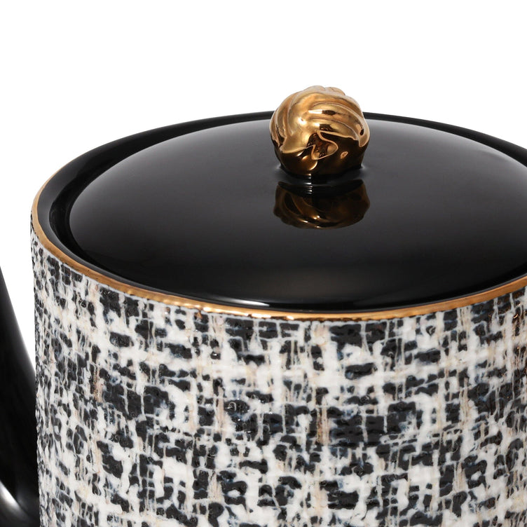 Tweed Teapot Black