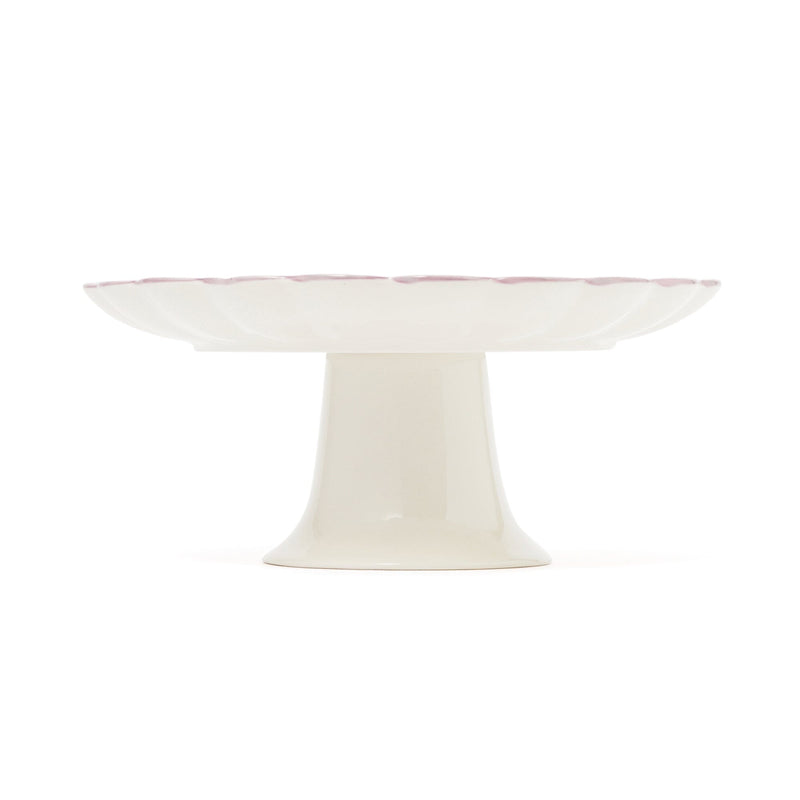 Hand Paint Cake Stand Striped Purple