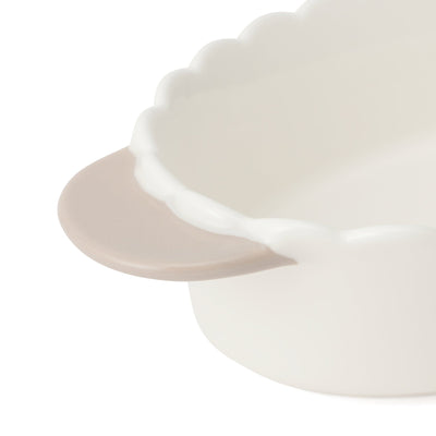 Bicolor Frill Ovenware Medium Ivory