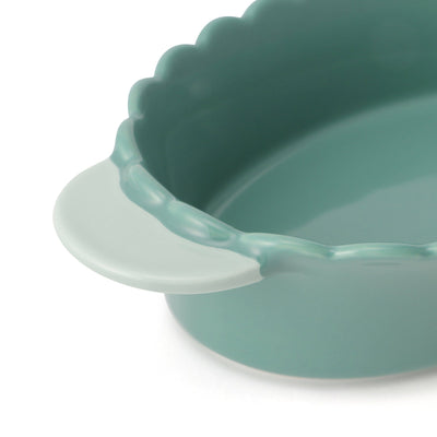 Bicolor Frill Ovenware Medium Green