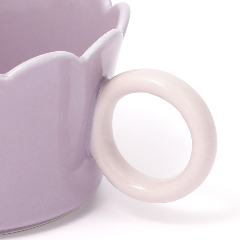 Bicolor Frill Soup Cup Purple