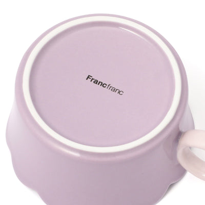 Bicolor Frill Soup Cup Purple