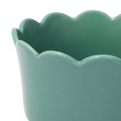 Bicolor Frill Soup Cup green