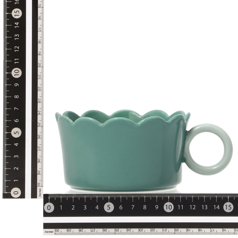 Bicolor Frill Soup Cup green