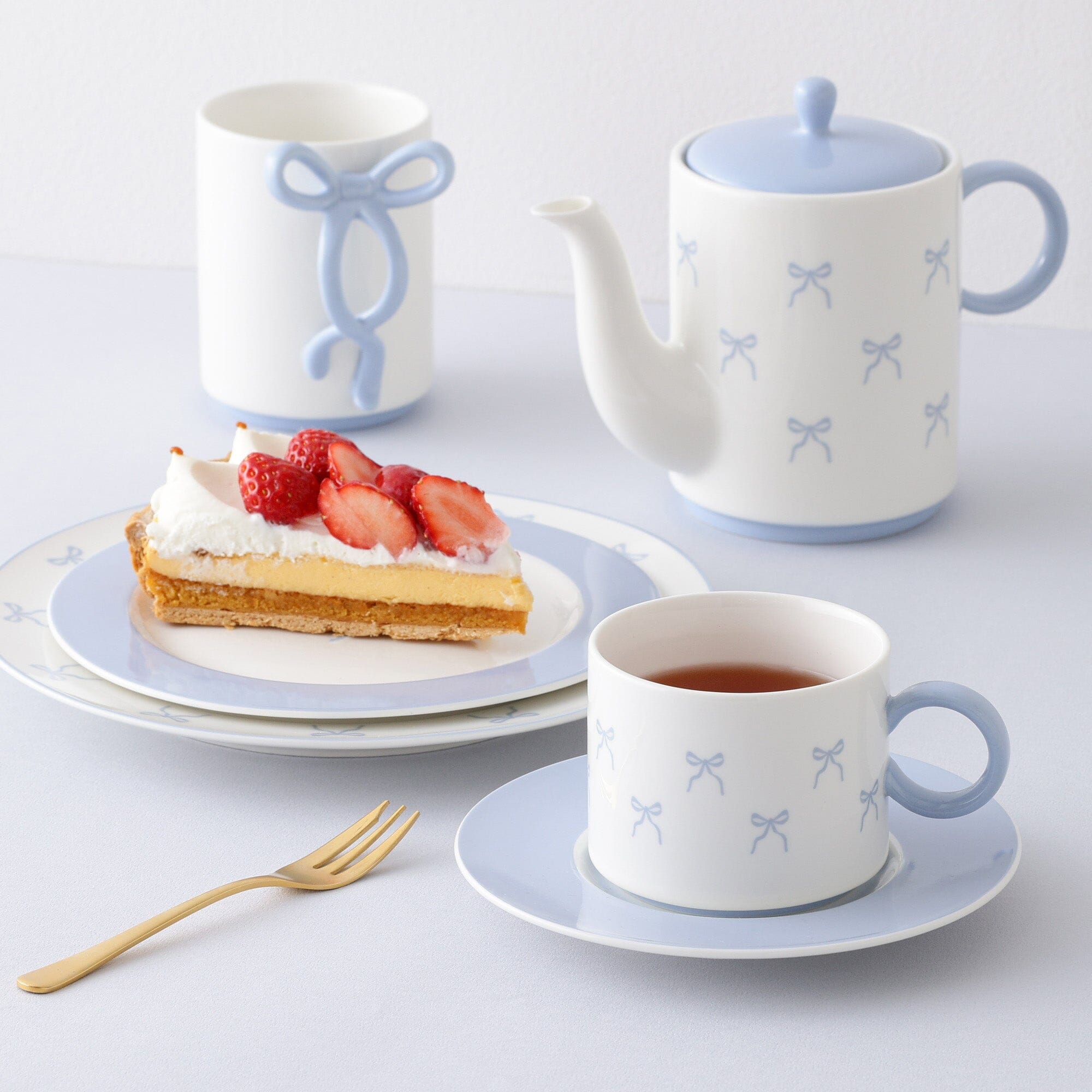 Ribbon 絲帶馬克杯 (藍色)