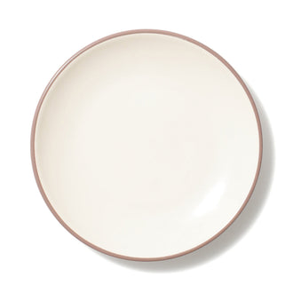 Bicolor Rim Plate Medium White