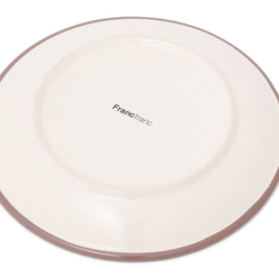 Bicolor Rim Plate Medium White