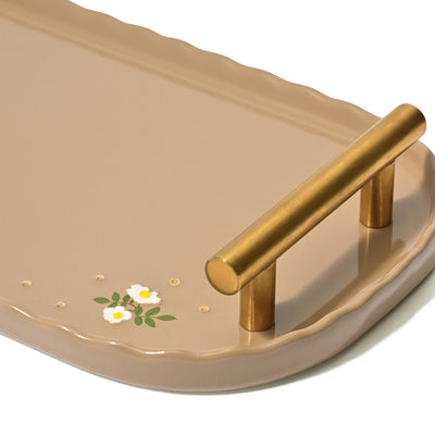 Fleuron Cake Tray Brown