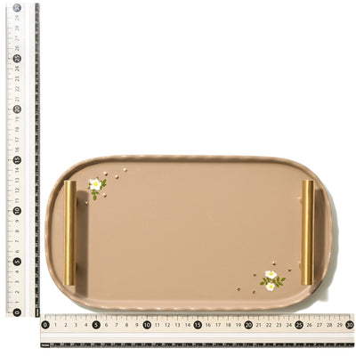 Fleuron Cake Tray Brown