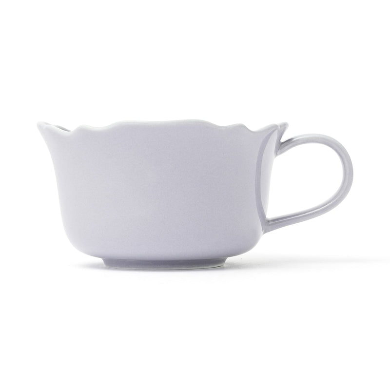Flower Rim Soup Cup Blue