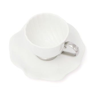 Shell Cup & Saucer White