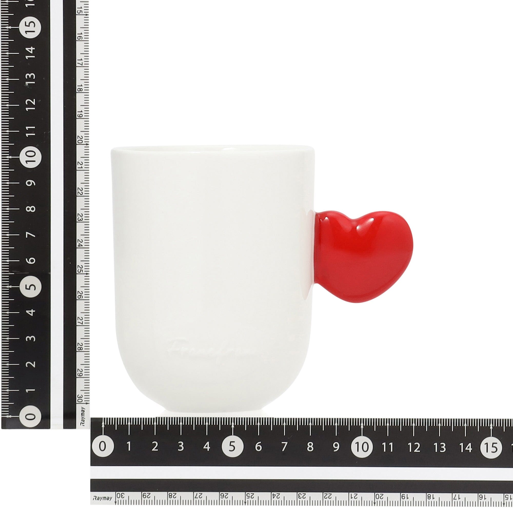Heart Handle Mug Red