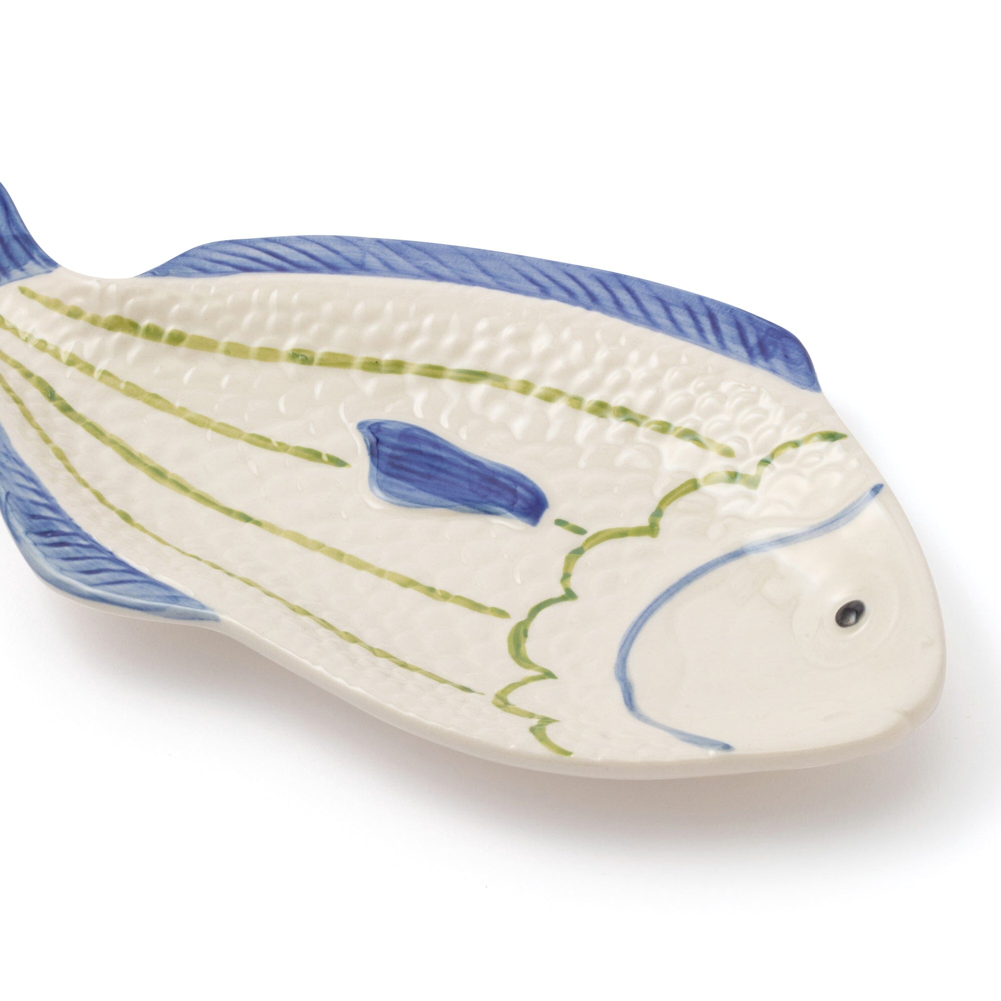 Hand Paint Fish Plate Blue