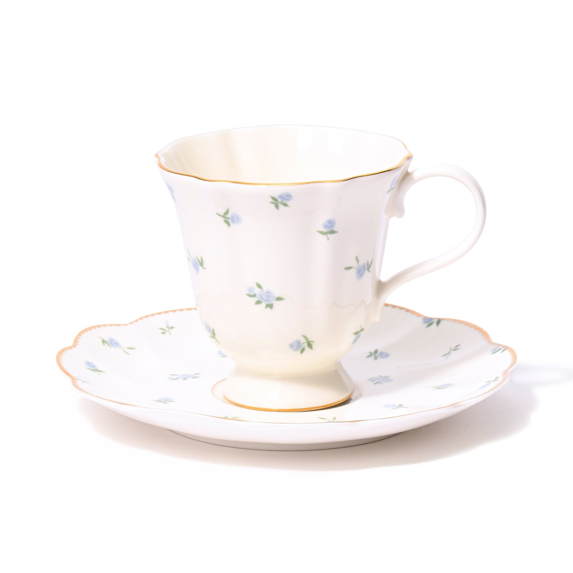 Classic Rose Cup & Saucer Blue