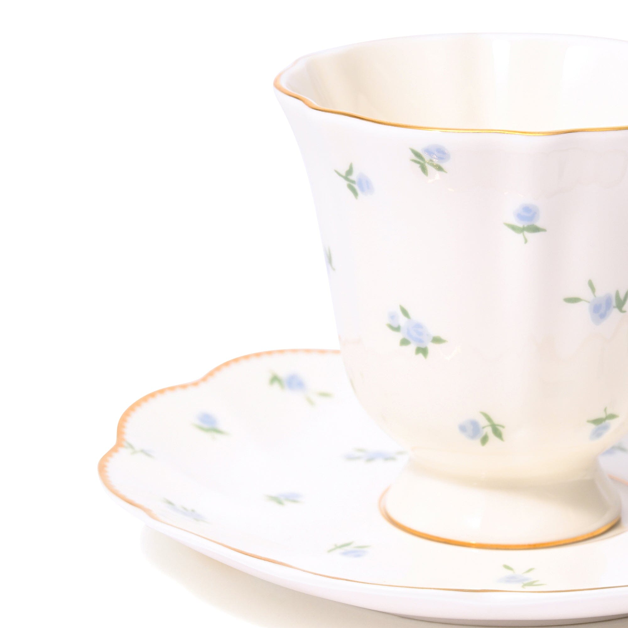 Classic Rose Cup & Saucer Blue