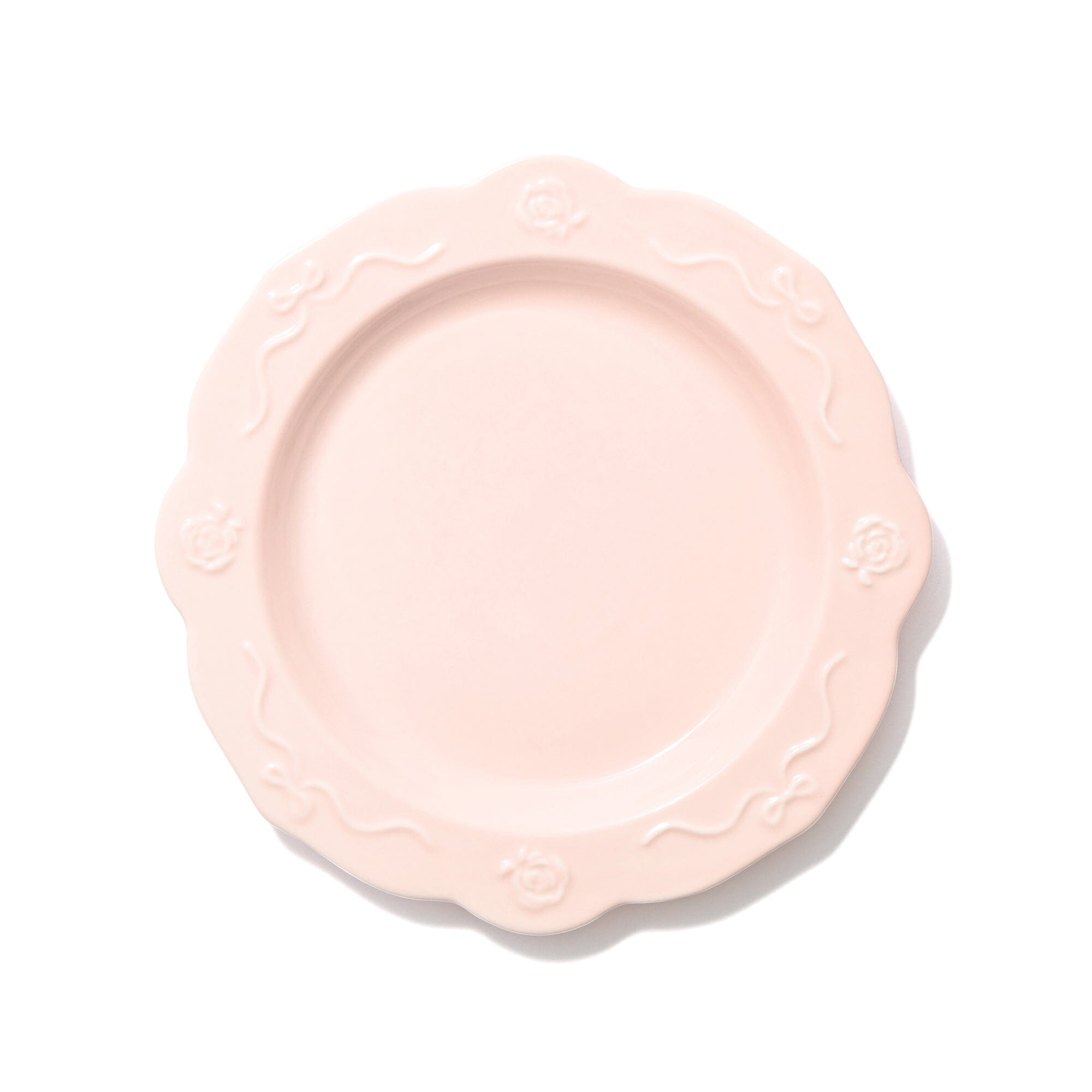 Rose Relief Plate Small Pink