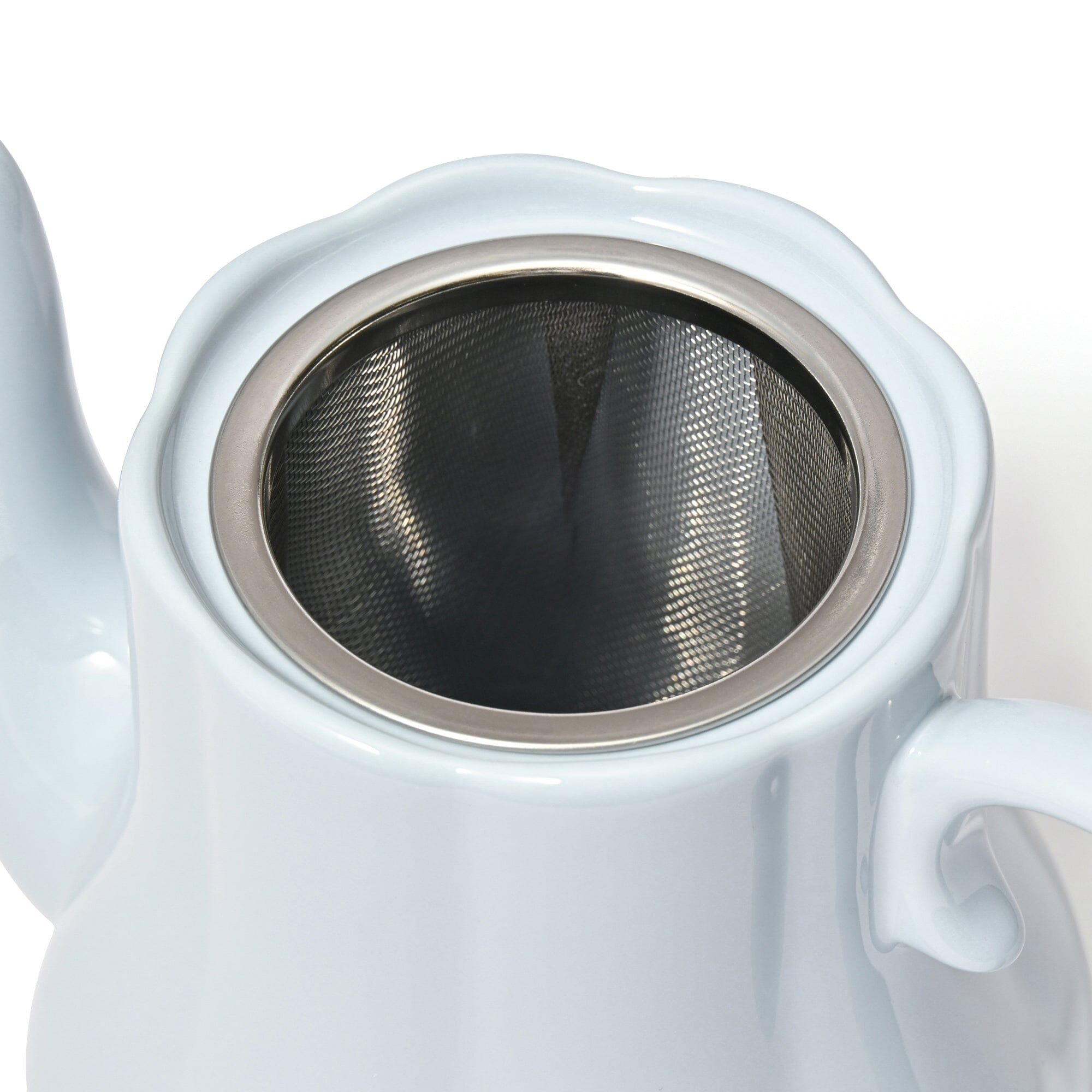 Rose Relief Teapot Blue
