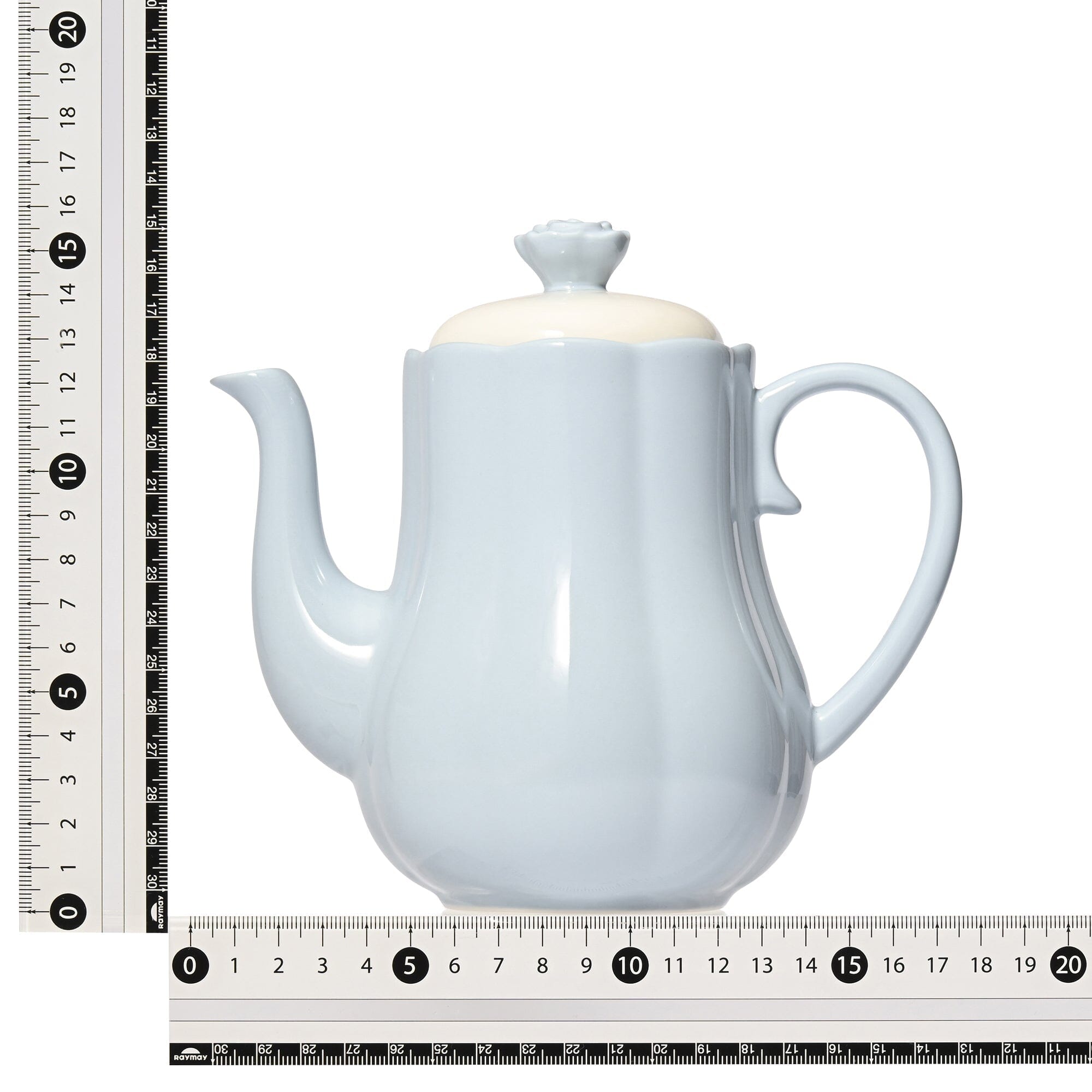 Rose Relief Teapot Blue