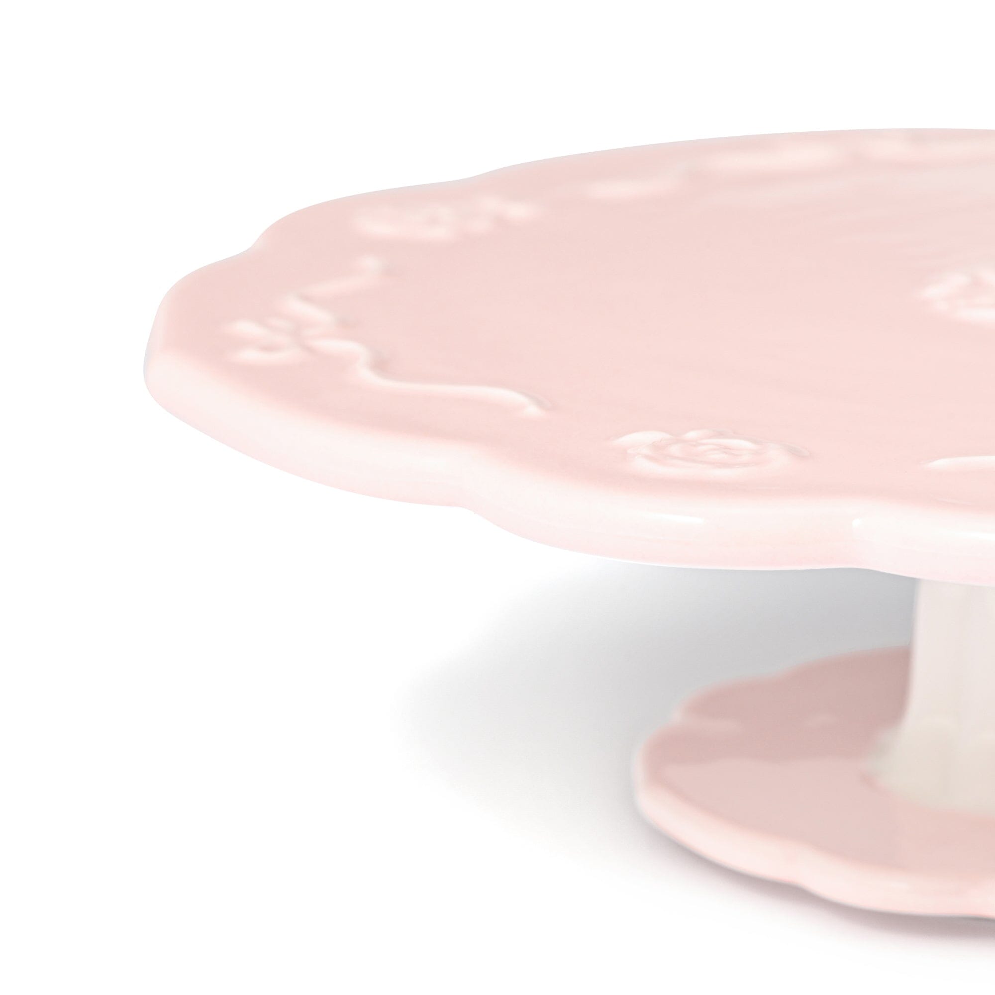 Rose Relief Cake Stand Pink
