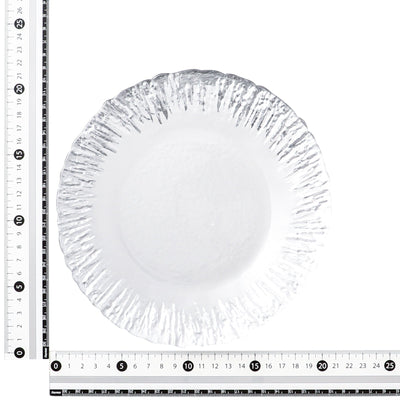 Shine Glass Plate Medium Silver