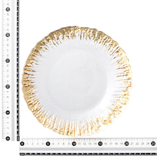 Shine Glass Plate Medium Gold