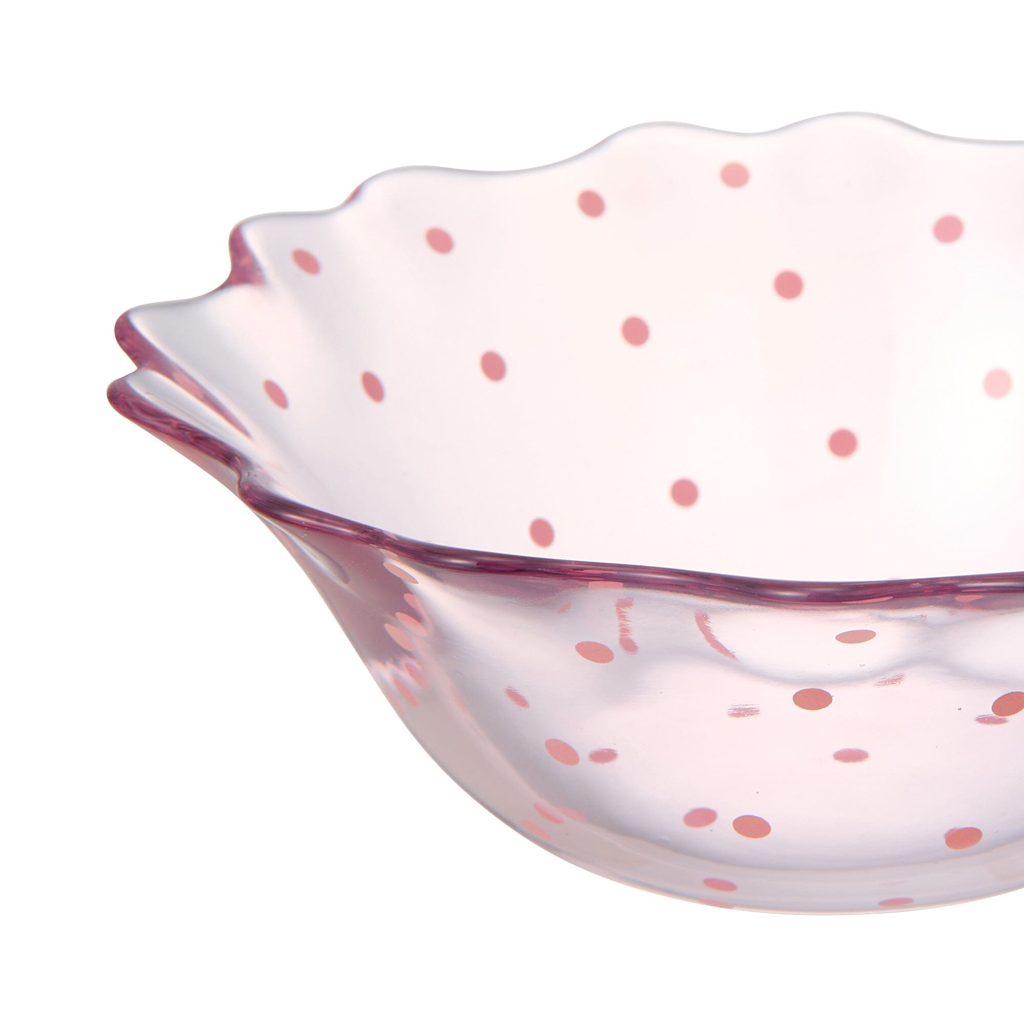 Dot Frill Glass Bowl Pink