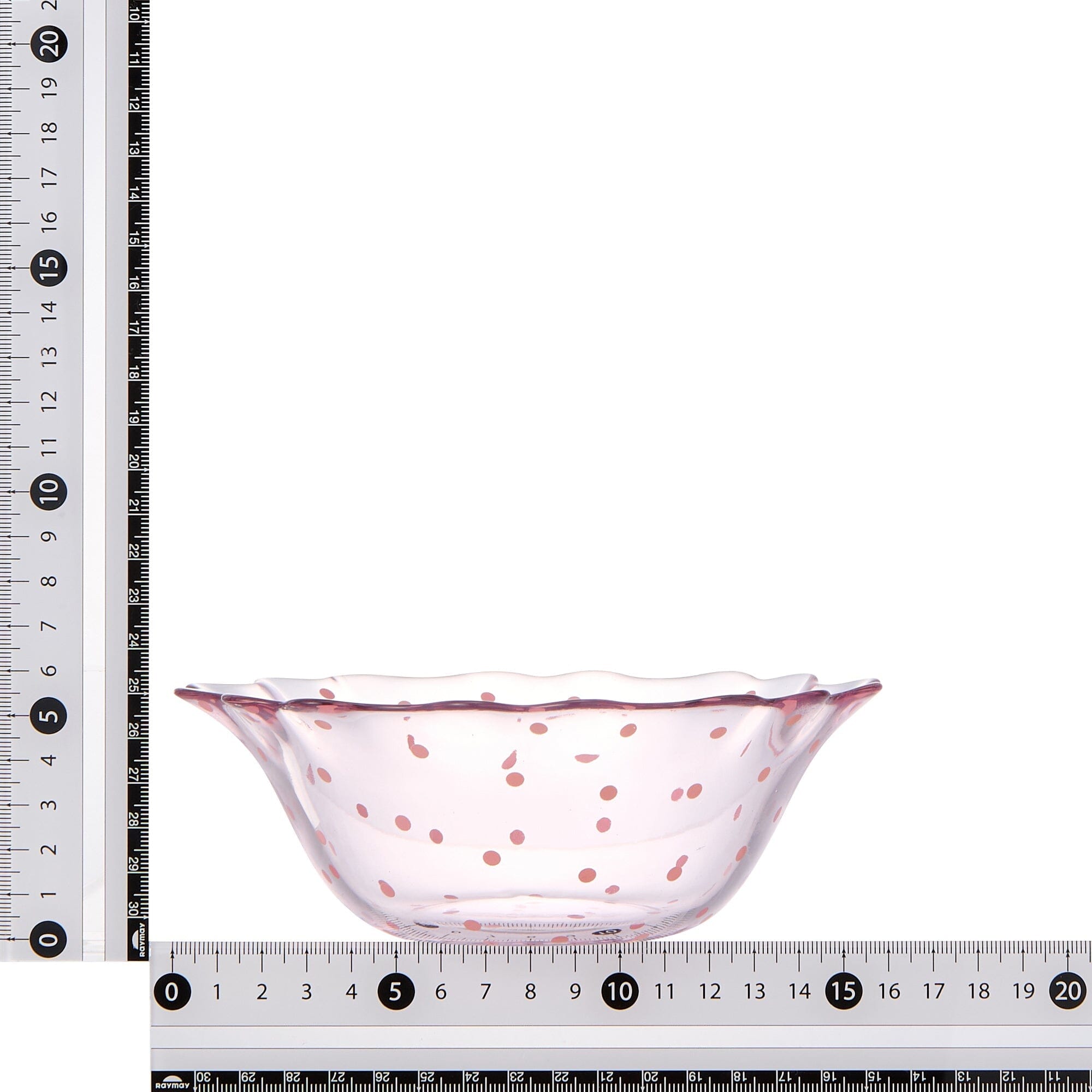 Dot Frill Glass Bowl Pink