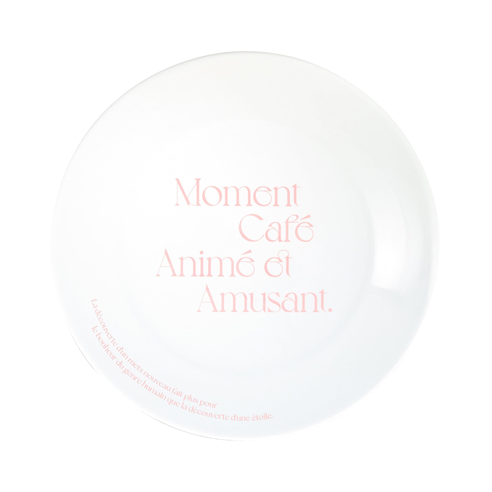 Typo Glass Plate Pink